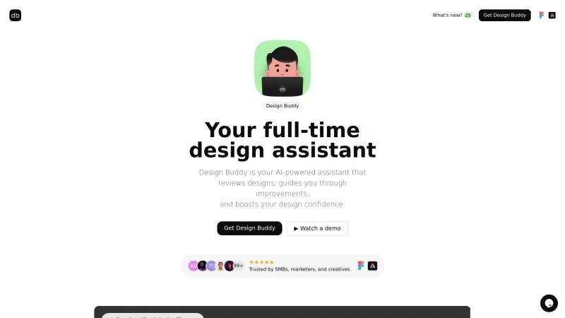 Homepage of Design Buddy