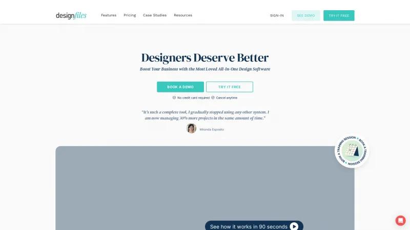 Homepage of DesignFiles