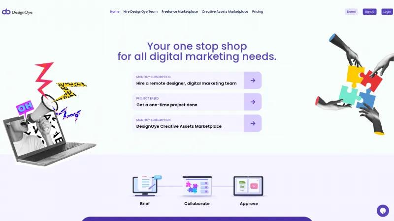 Homepage of DesignOye