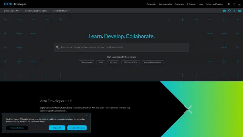 Homepage of Arm Allinea Studio