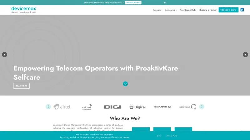 Homepage of Devicemax