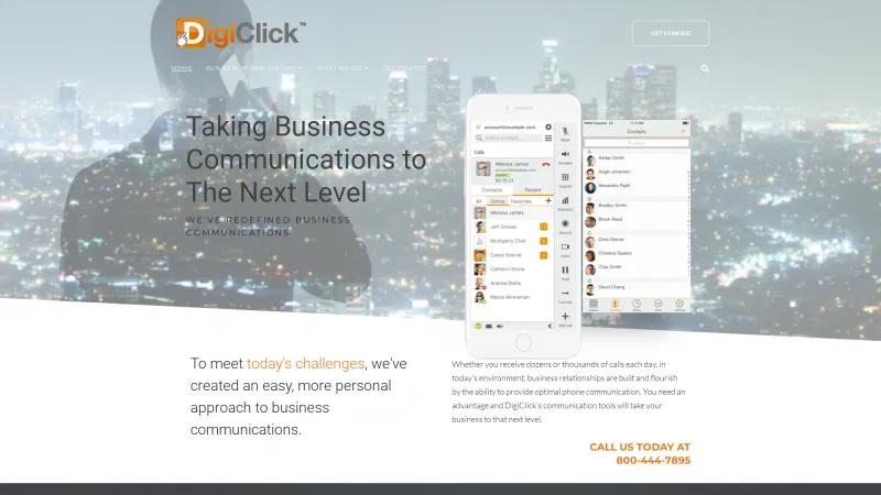 Homepage of DigiClick