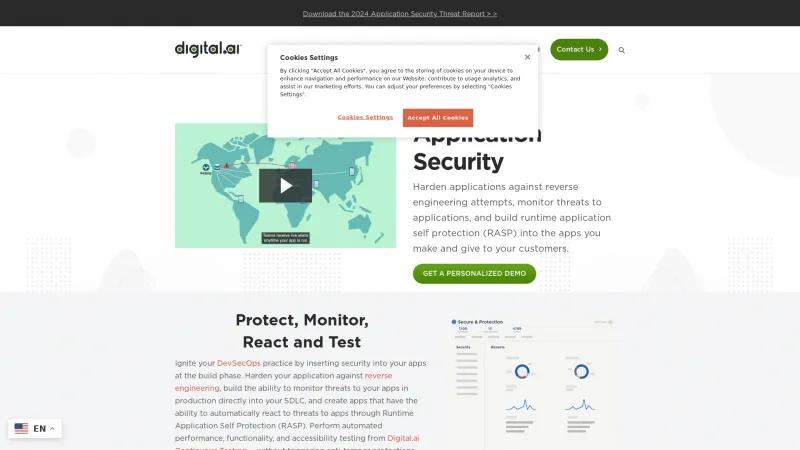 Homepage of Digital.ai Application Protection