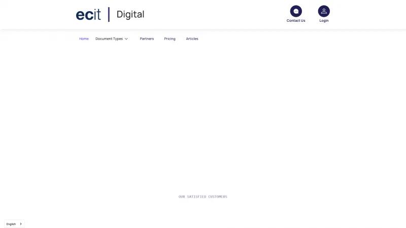 Homepage of ECIT Digital