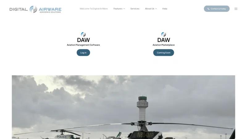 Homepage of Digital AirWare