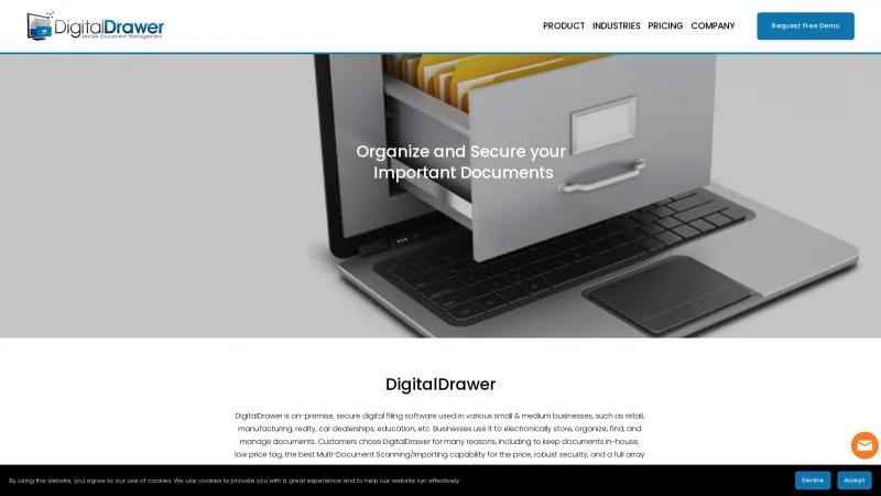 Homepage of DigitalDrawer