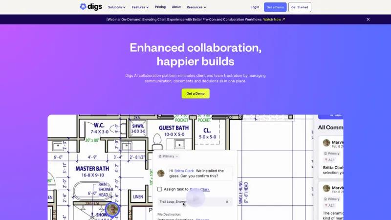 Homepage of Digs