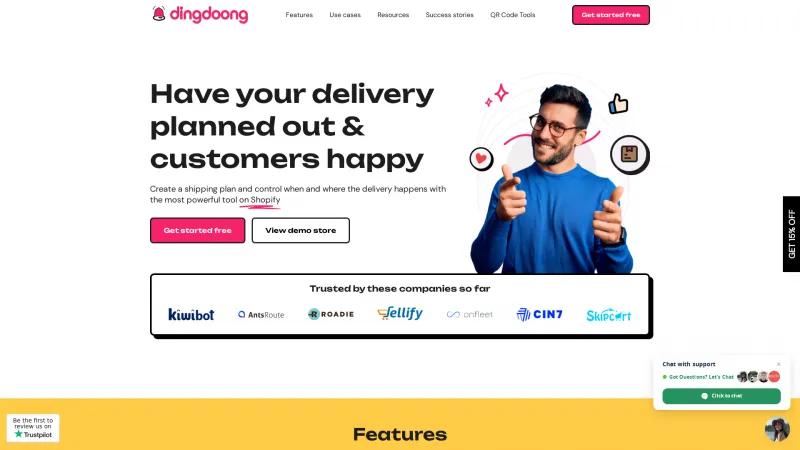 Homepage of DingDoong