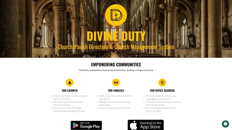 Homepage of Divine Duty