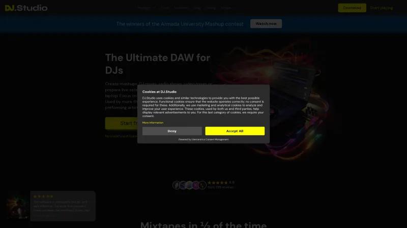 Homepage of DJ.Studio