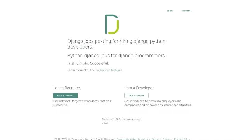 Homepage of Djangojobs.Net