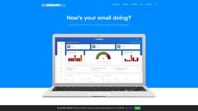 Homepage of DMARClite