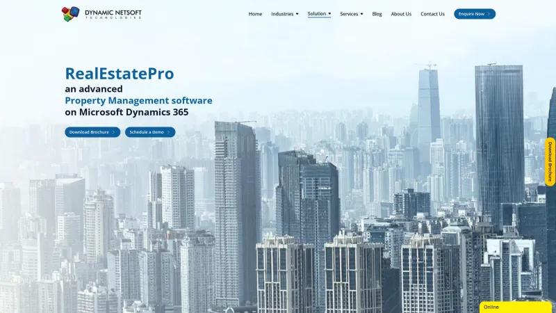 Homepage of RealEstatePro