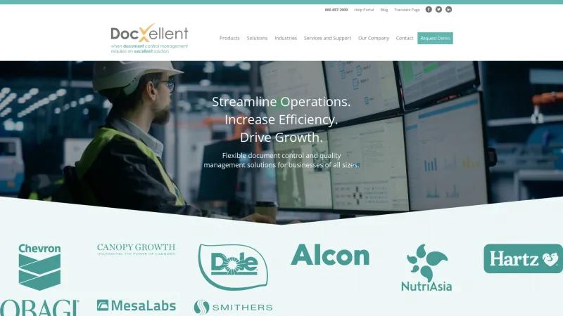 Homepage of DocXellent