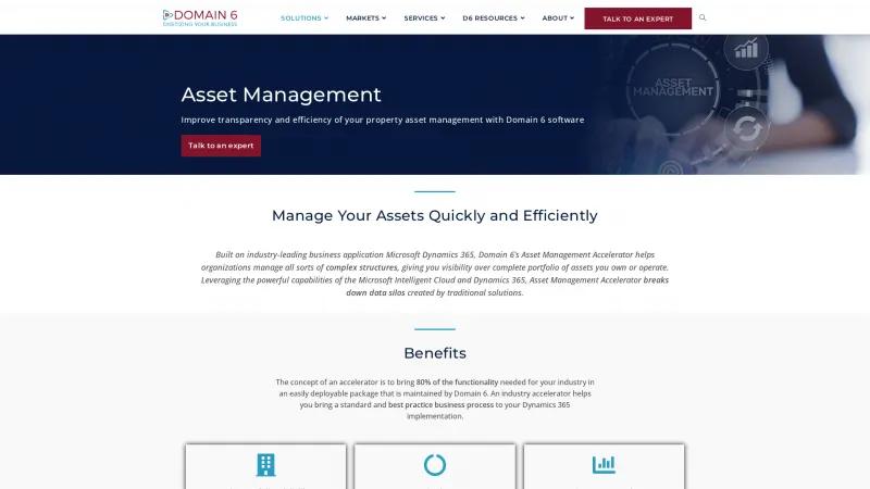 Homepage of Domain 6 Asset Agreement Accelerator