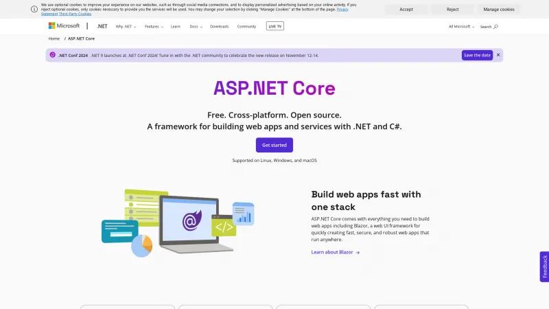 Homepage of ASP.NET