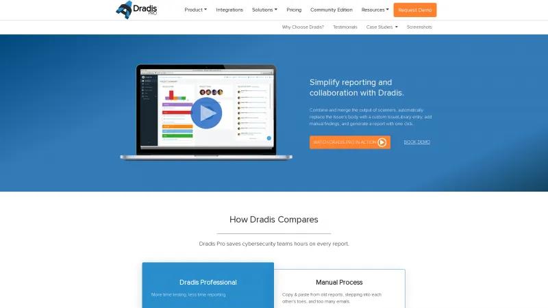 Homepage of Dradis