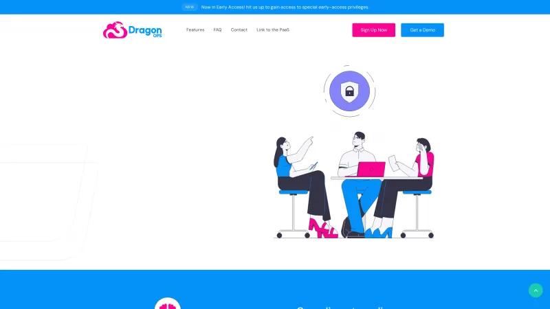 Homepage of DragonOps