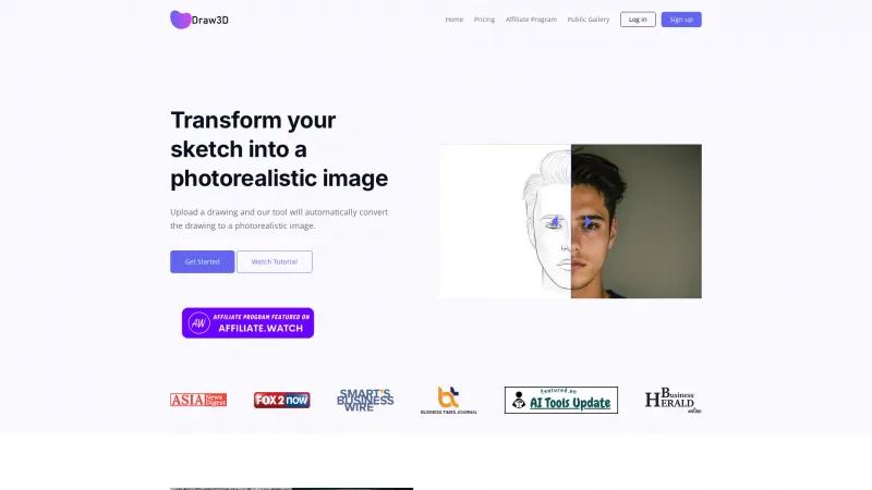 Homepage of Draw3D