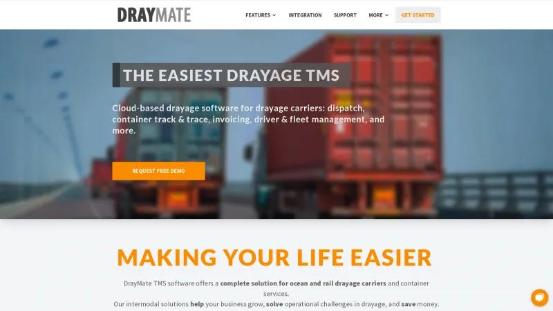 Homepage of DrayMate