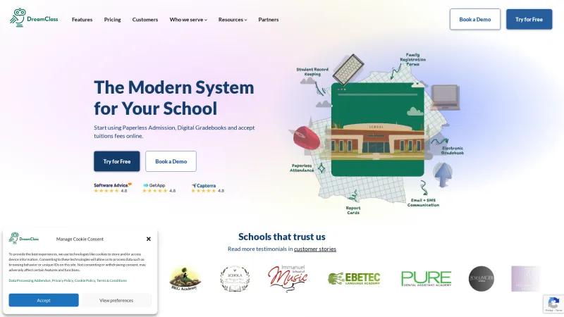 Homepage of DreamClass