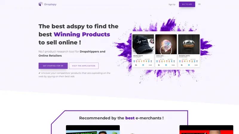 Homepage of Dropispy