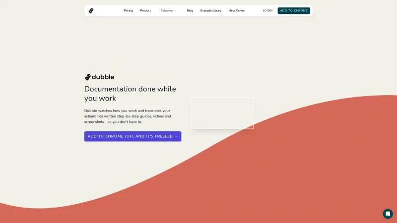 Homepage of Dubble