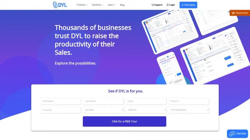 Homepage of Dial Your Leads