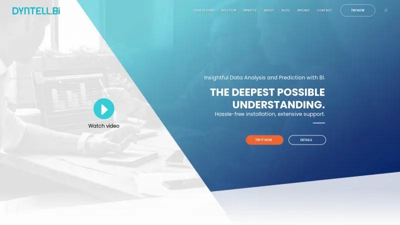 Homepage of Dyntell Bi