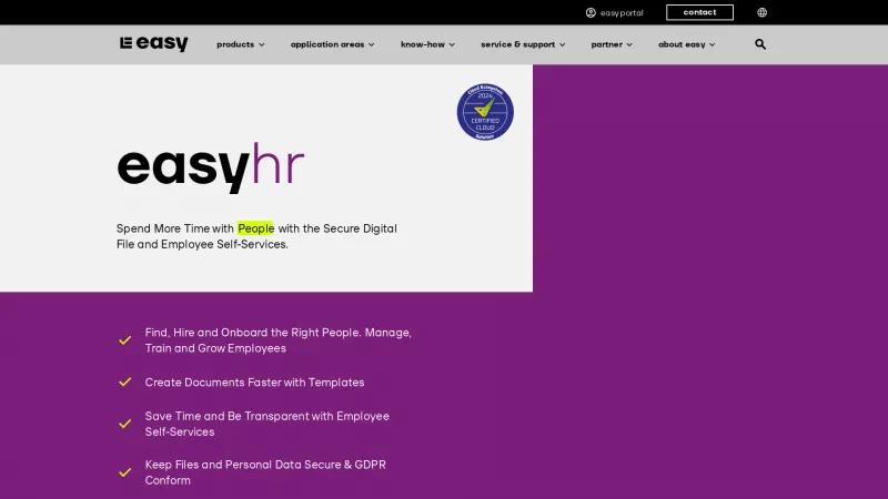 Homepage of EASY HR