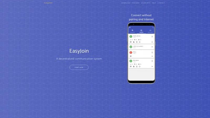 Homepage of EasyJoin