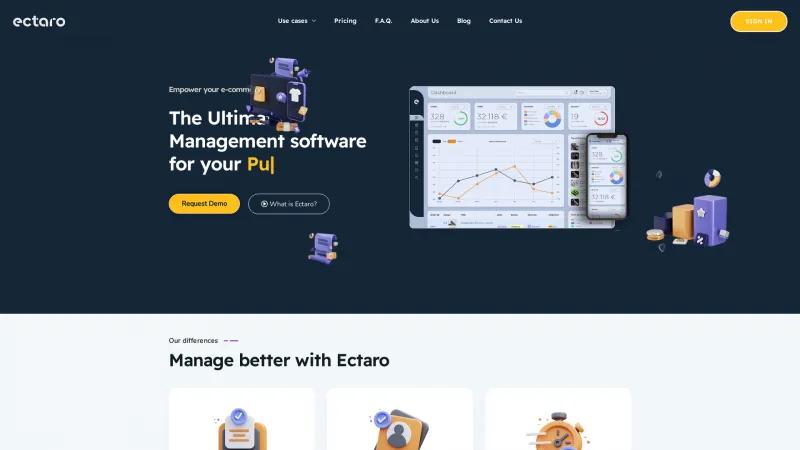 Homepage of Ectaro