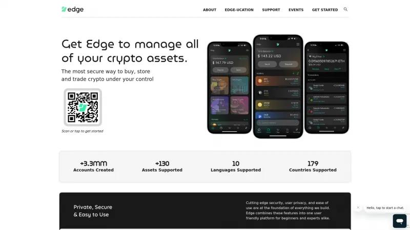 Homepage of Edge