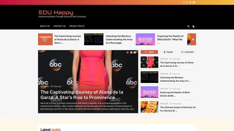 Homepage of EduHappy