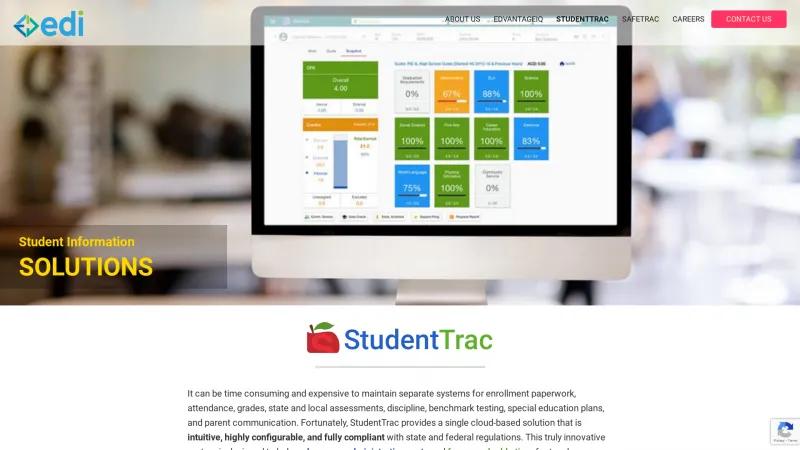 Homepage of StudentTrac