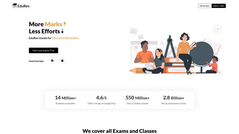 Homepage of EduRev