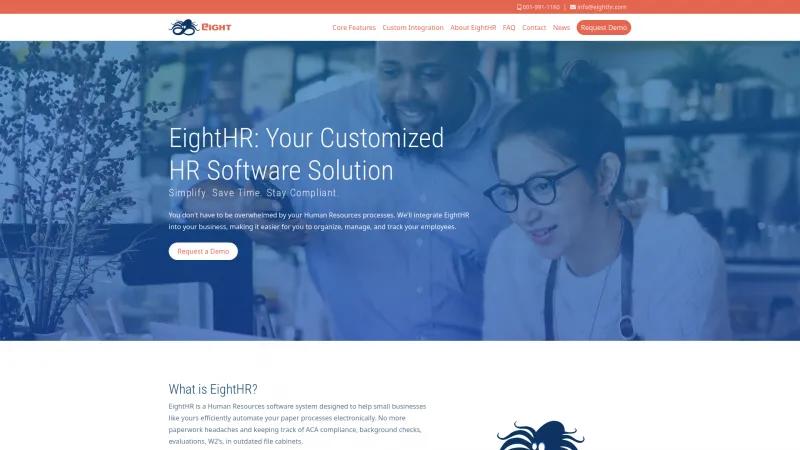 Homepage of EightHR