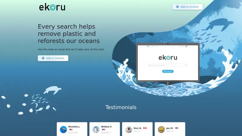 Homepage of Ekoru