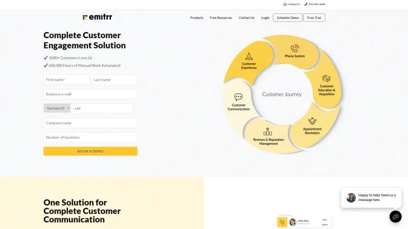 Homepage of Emitrr