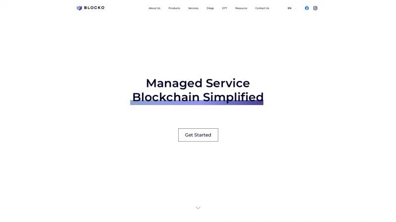 Homepage of BLOCKO