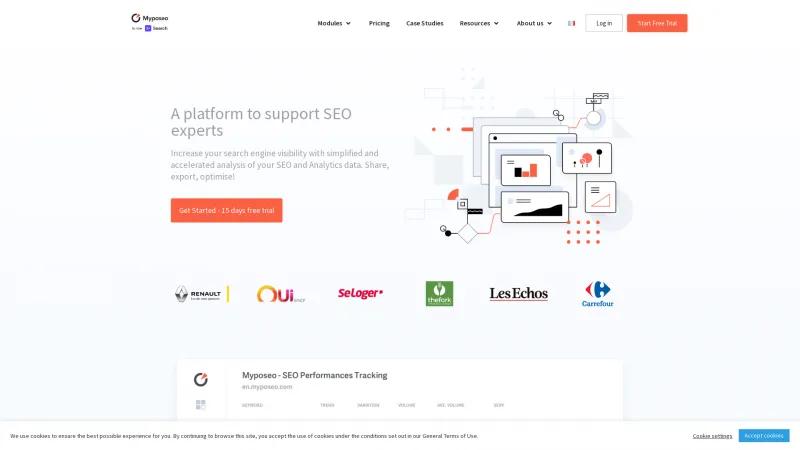 Homepage of Myposeo