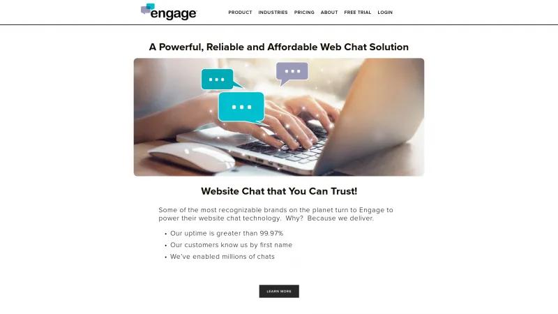 Homepage of Engage