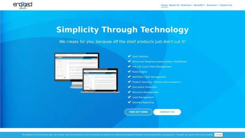 Homepage of Engaged CRM