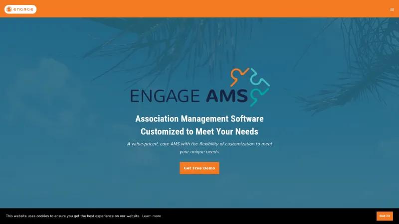 Homepage of Engage AMS