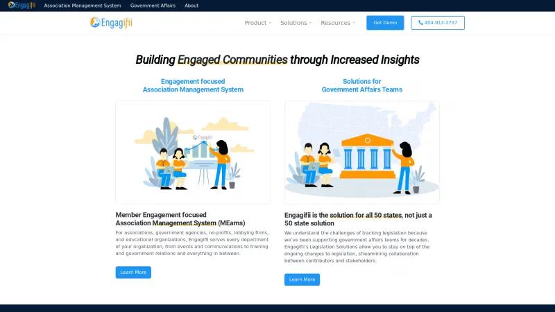 Homepage of Engagifii