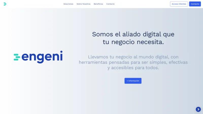 Homepage of Engeni