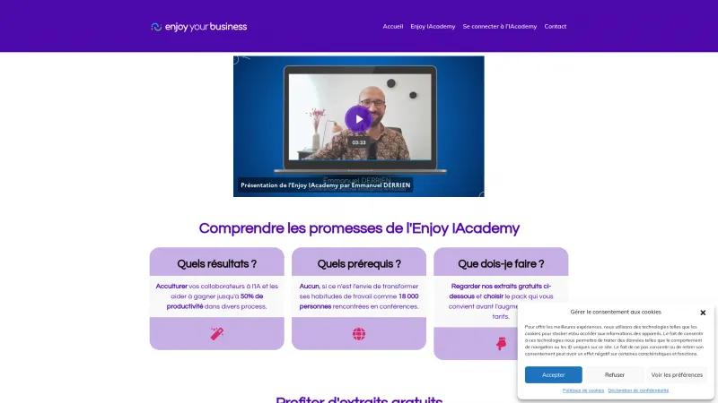 Homepage of Enjoy Your Business