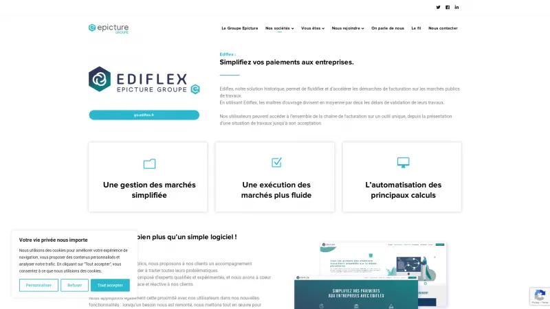 Homepage of Ediflex