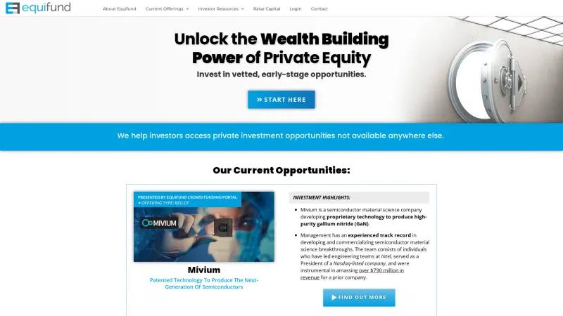 Homepage of Equifund