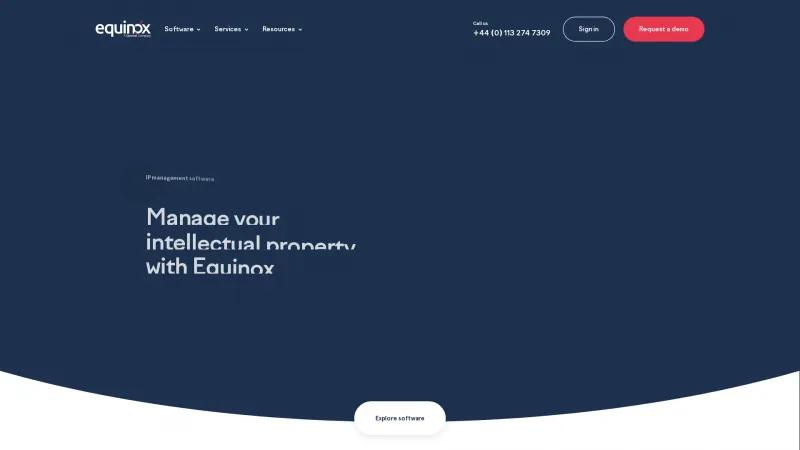 Homepage of Equinox